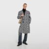 Double Breasted Prince Of Wales Wool Coat