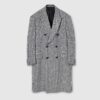 Double Breasted Prince Of Wales Wool Coat