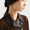 Double Breasted Suede Caban Jacket