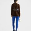 Double Breasted Suede Caban Jacket