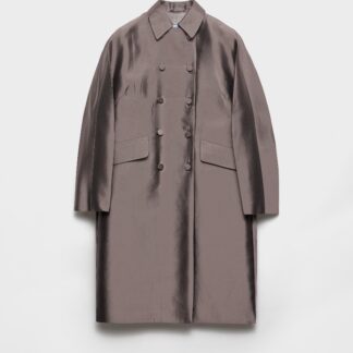 Double Breasted Wool And Silk Coat