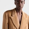 Double Breasted Wool Blend Coat