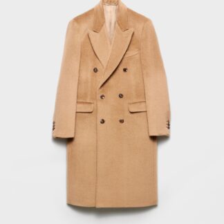Double Breasted Wool Blend Coat