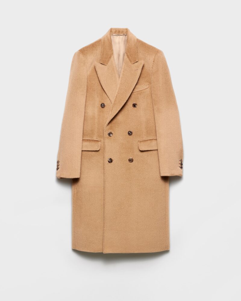 Double Breasted Wool Blend Coat