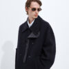 Double Cashmere Caban Midnight Blue