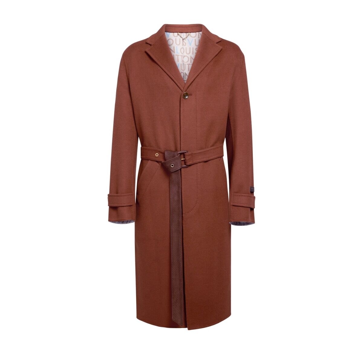 Double Face Wool Silk Belted Coat