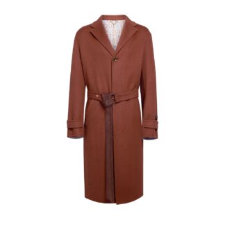 Double Face Wool Silk Belted Coat