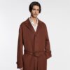 Double Face Wool Silk Belted Coat