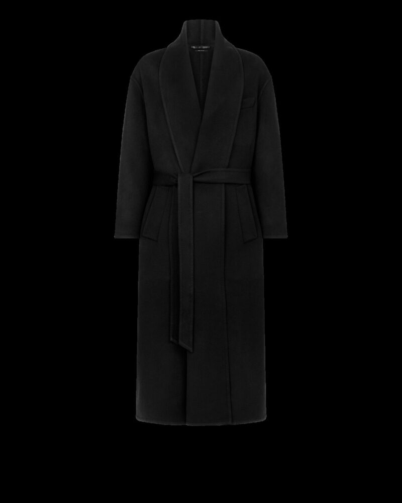 Double Splittable Wool Cashmere Shawl Coat