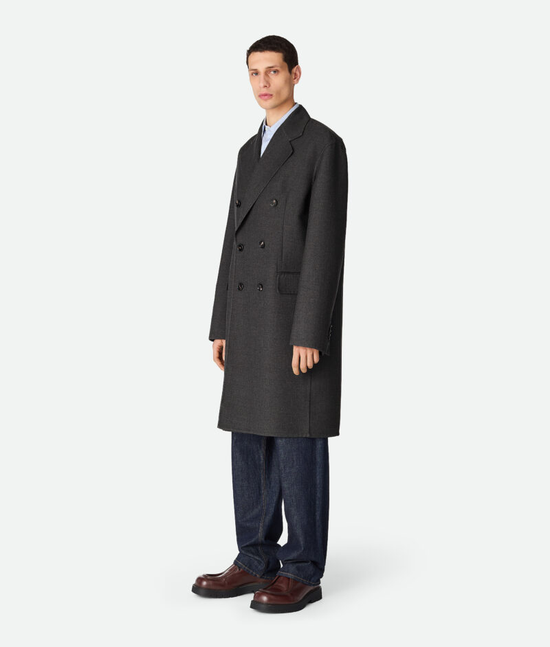 Double Wool Coat Anthracite Melange