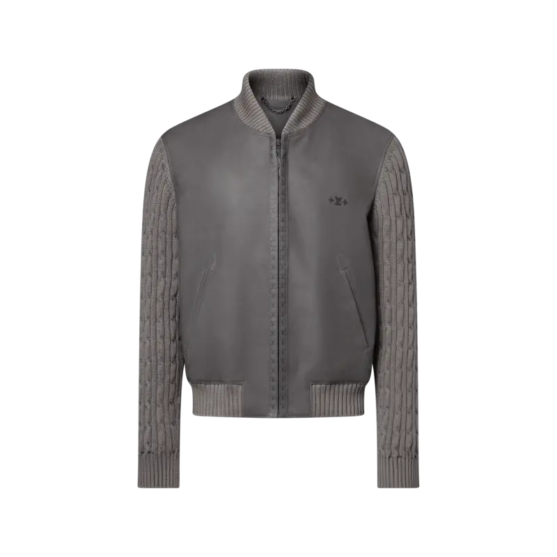 Suede and Knit Belted Jacket reference view 1