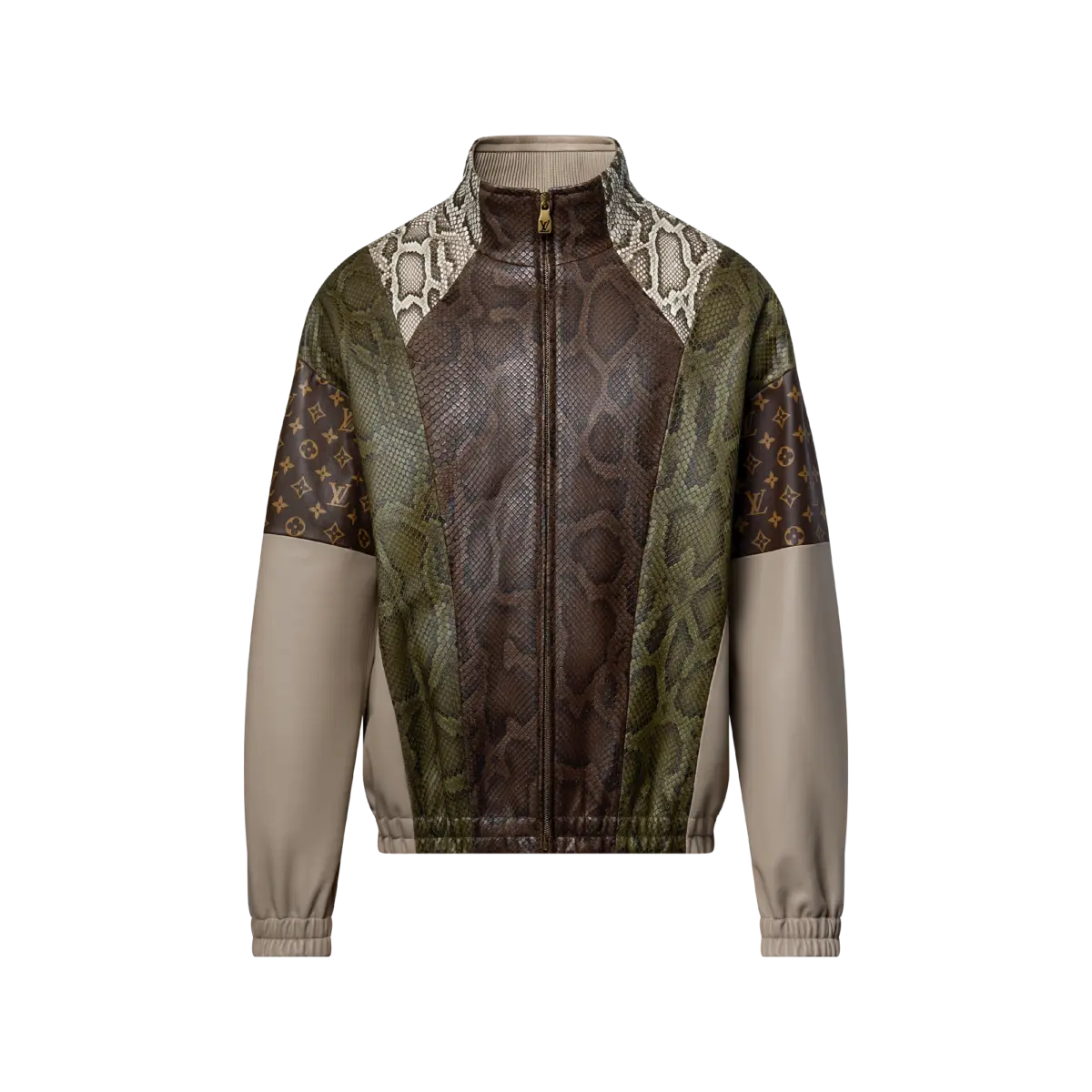 Python Mix Leather Tracksuit Top reference view 1