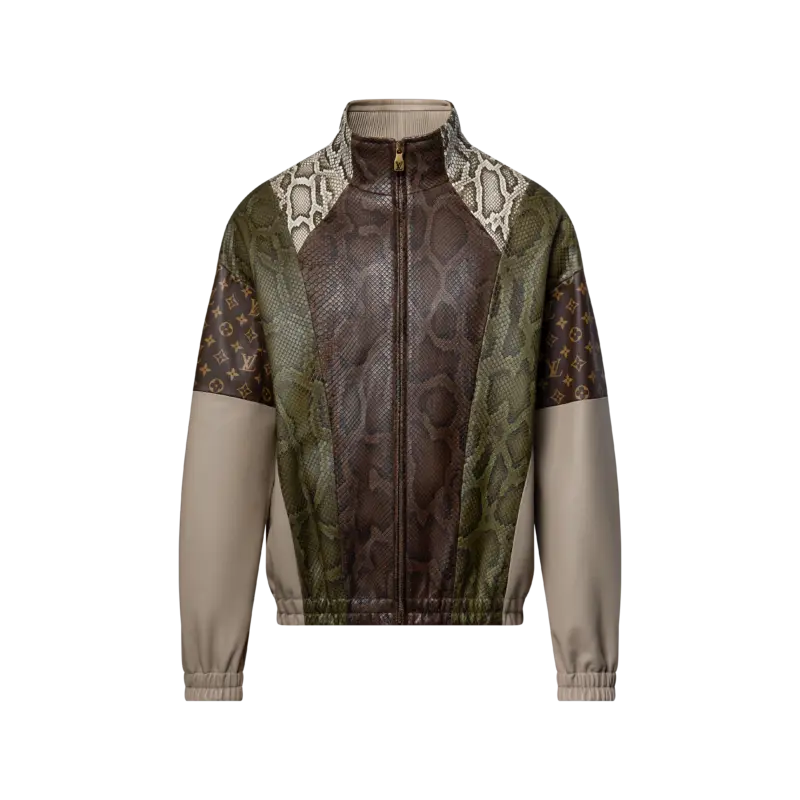 Python Mix Leather Tracksuit Top reference view 1