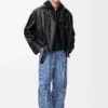 Nappa Lambskin Balloon Biker Jacket reference view 3