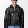 Nappa Lambskin Balloon Biker Jacket reference view 2