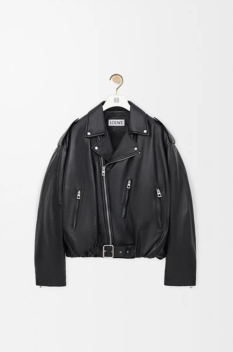 Nappa Lambskin Balloon Biker Jacket reference view 1