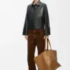 Nappa Lambskin Turn-Up Coat reference view 3