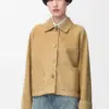 Suede Lambskin Turn-Up Coat reference view 2