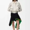 Suede Lambskin Bomber Jacket reference view 3