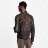 Embellished Leather Trucker Jacket