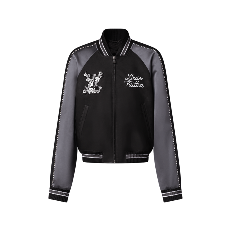 Embellished Mix Leather Blouson