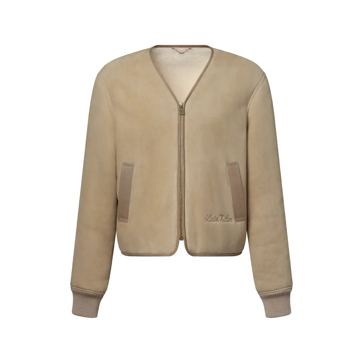 Embellished Shearling Liner Jacket