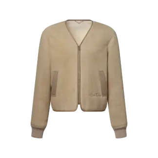Embellished Shearling Liner Jacket