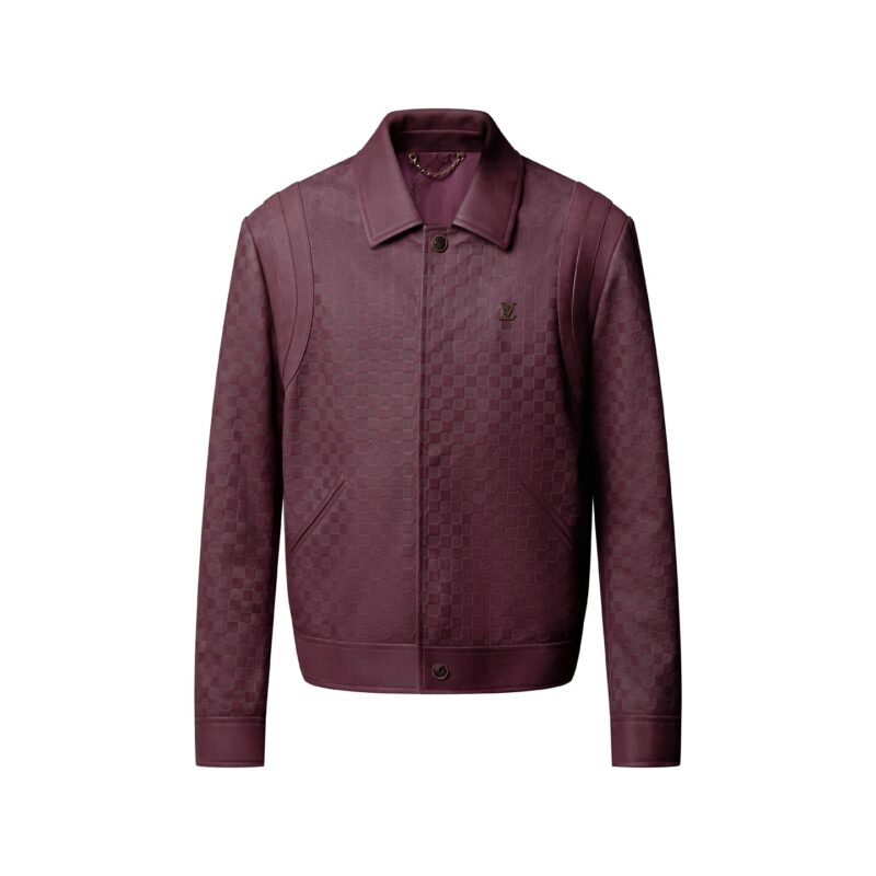 Embossed Damier Leather Blouson