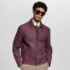 Embossed Damier Leather Blouson