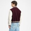 Embroidered Calfskin Varsity Jacket
