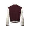 Embroidered Calfskin Varsity Jacket