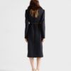 Embroidered Double Breasted Rush Stitch Wool Coat