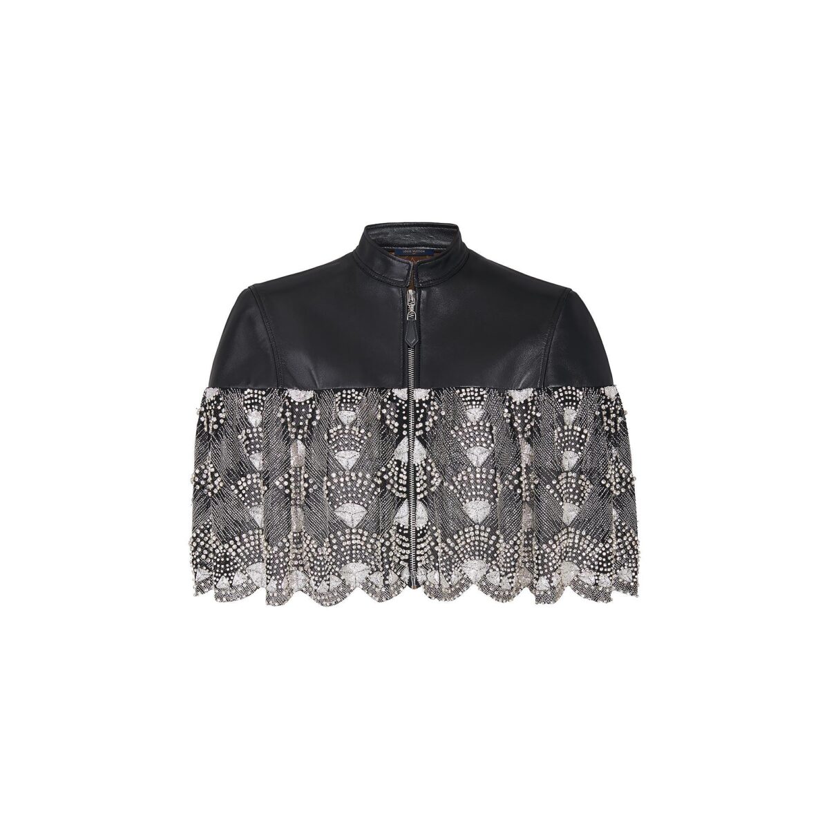 Embroidered Leather Cape