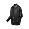 Embroidered Leather Signature Overshirt
