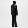 Embroidered Leather Signature Overshirt