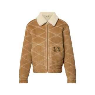 Embroidered Shearling Workwear Blouson