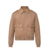 Epi Embossed Leather Flight Jacket