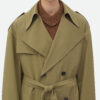 Fine Wool Trench Coat Algae