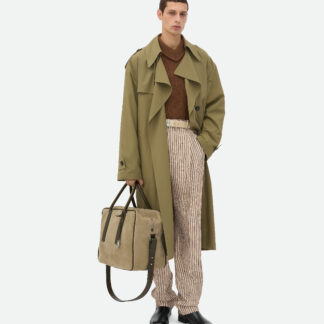 Fine Wool Trench Coat Algae