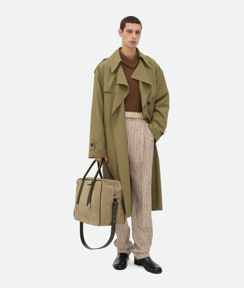 Fine Wool Trench Coat Algae