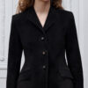 Fitted Jacket Black Suede Calfskin