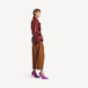 Folded Short Trench Burgundy