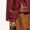 Folded Short Trench Burgundy