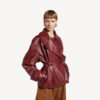 Folded Short Trench Burgundy