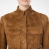 Full Grain Lamb Suede Officer Jacket