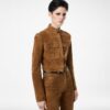 Full Grain Lamb Suede Officer Jacket