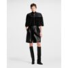 Fur Mix Leather Cropped Cape