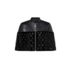 Fur Mix Leather Cropped Cape