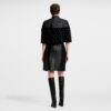 Fur Mix Leather Cropped Cape