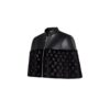 Fur Mix Leather Cropped Cape